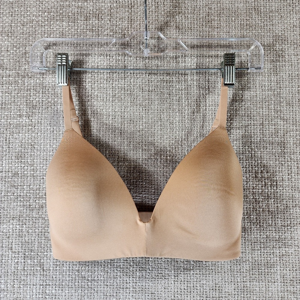 Skims Wireless Form T-Shirt‎ Bra Womens 32D Tan Beige Light Padding